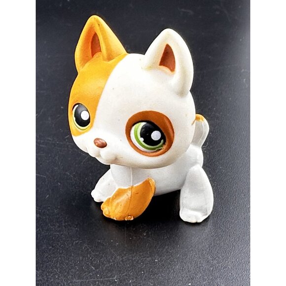 Littlest Pet Shop 127 German Shepherd Puppy Dog Green Eyes LPS Authentic 2004 G1 - Picture 1 of 10